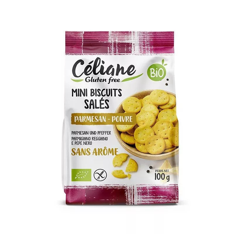 Mini Biscuits Parmesan & Poivre – Croquants, Sans Gluten 🌶️🧀